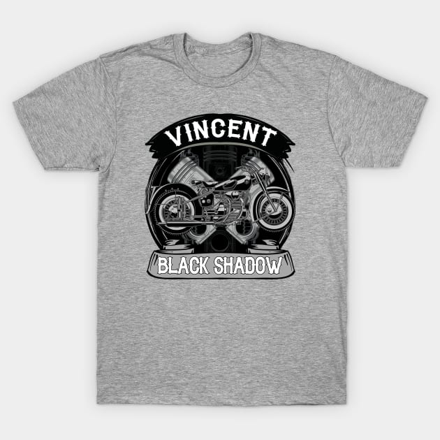 VINCENT BLACK SHADOW T-Shirt by theanomalius_merch